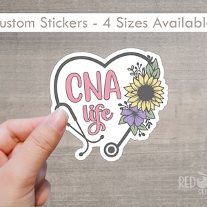 CNA Sticker, Nurse Assistant Sticker, Outdoor, CNA, Gift for CnA, Cna Gift, Sticker,Decal,Water bottle,Laptop,Window, Car,Waterproof