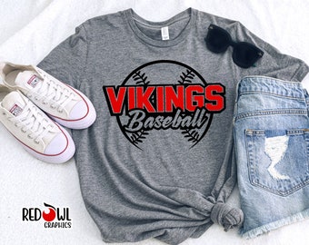 Baseball Shirt, Baseball T-shirt, Vikings, Baseball, T-Shirt, Sweatshirt, Hoodie, Hooded, Crewneck, Shirt, Vikings Shirt, Mom, Dad, Coach