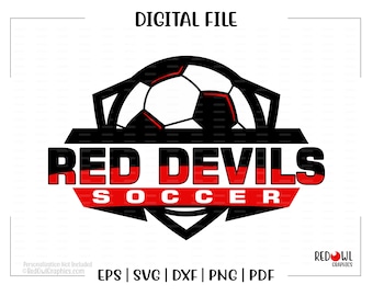 Soccer svg, Red Devil Soccer svg,Red, Devil, Devils, Soccer, svg, dxf, eps, png, pdf, sublimation, cut file, htv, vector, digital