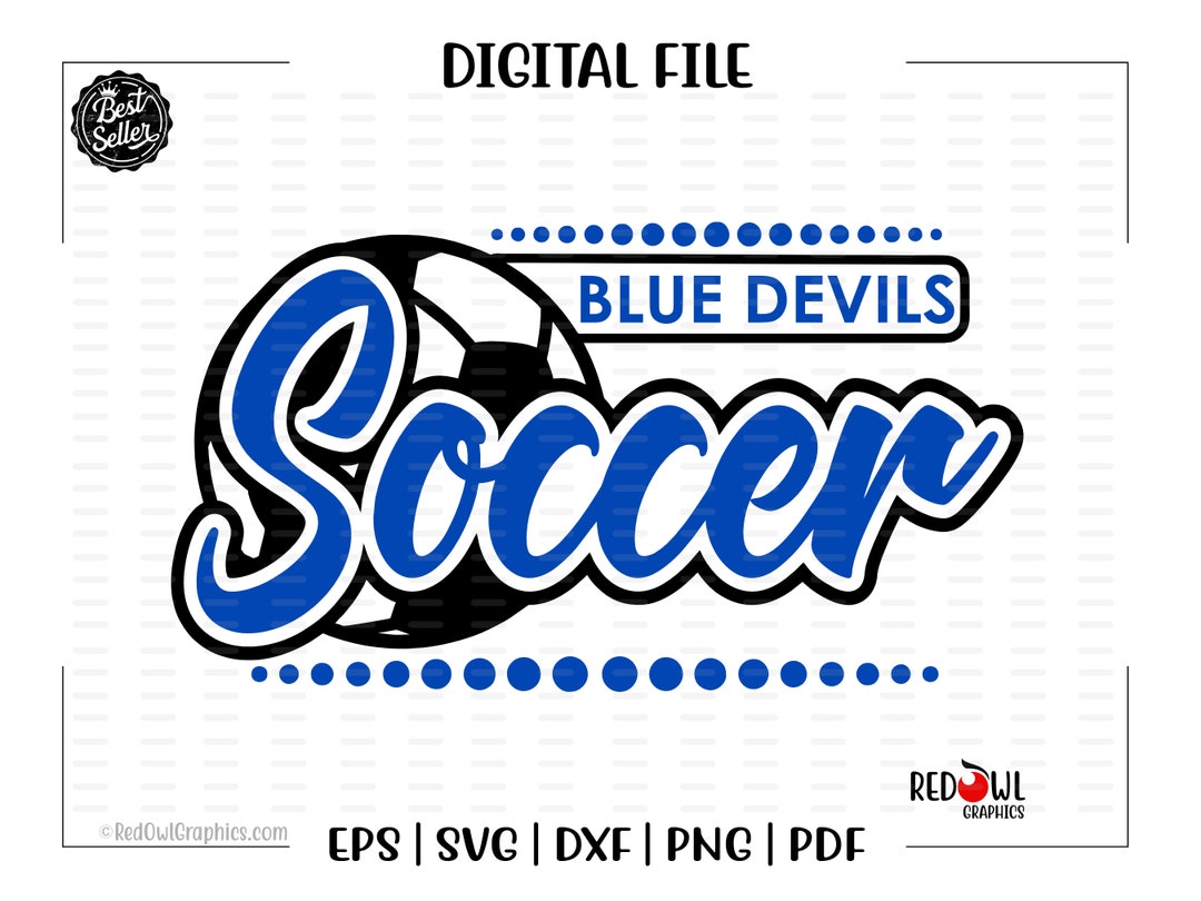 Soccer Svg, Blue Devil Soccer Svg, Blue, Devil, Soccer, Svg, Dxf, Eps ...