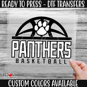 Ready To Press, Panther, Basketball, Panthers, Paw, Custom DTF Transfer,Heat Transfer,Panthers DTF,DTF,Panthers Transfer, Direct To Film