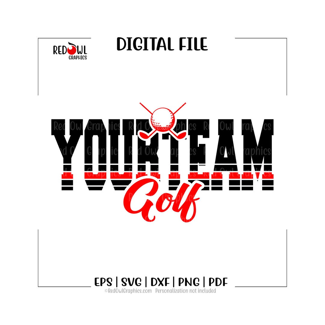 Golf Script Custom, Personalized, Golf Svg, Golf, Script, Tail, Team Mascot, Svg ...