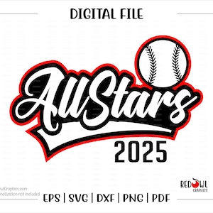 All Star svg, All-Star svg, Baseball svg, Baseball, AllStar, All Stars, All-Stars, svg, dxf, eps, png, pdf, sublimation, cut file, htv