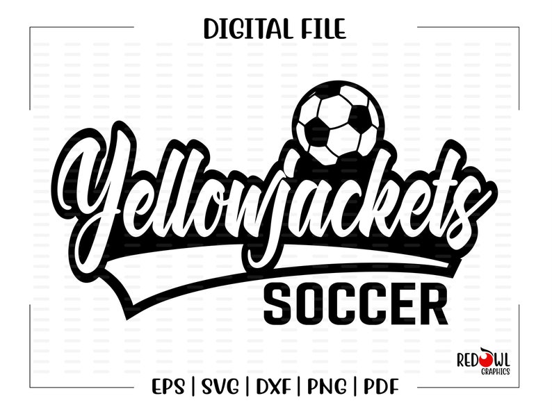 Yellow Jacket Soccer svg, Yellowjacket, Soccer svg, Yellow Jacket, Yellow Jackets, Soccer, svg, dxf, eps, png, pdf, sublimation, clipart image 2