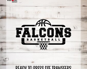 Ready To Press, Falcons Basketball, Falcons DTF, Basketball DTF,  Custom DTF Transfer, Heat Transfer, dtf, Falcons Transfer, Direct To Film
