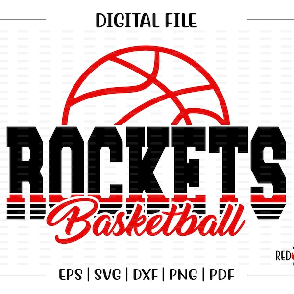 Basketball svg, Rocket Basketball, Rocket, Rockets, Basketball, svg, dxf, eps, png, pdf, sublimation, cut file, htv, vector, digital,clipart