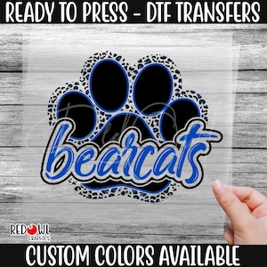 Ready To Press, Bearcats, Bearcat DTF, Custom DTF Transfer, Heat Transfer,DTF, Bearcats Transfer, Direct To Film