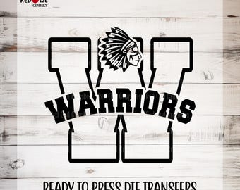 Ready To Press, Warrior, Warriors DTF, Custom DTF Transfer, Heat Transfer,DTF, Warriors Transfer, Direct To Film