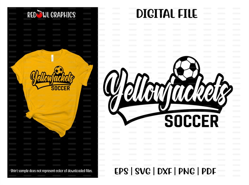 Yellow Jacket Soccer svg, Yellowjacket, Soccer svg, Yellow Jacket, Yellow Jackets, Soccer, svg, dxf, eps, png, pdf, sublimation, clipart image 1