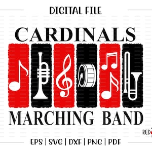 Marching Band svg, Cardinal Band svg, Cardinal, Cardinals, Band, Marching, Marching Cardinal, svg, dxf, eps, png, pdf, sublimation, cut file