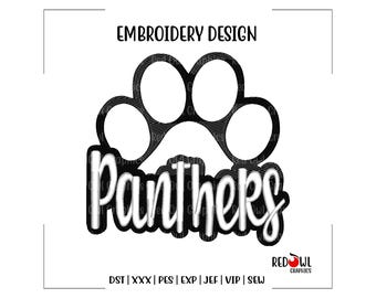 Pantera, Panteras, Pata, Design de Bordado, Mascote, Bordado de Pantera, Bordado, Máquina, Design, dst, xxx, pes, exp, jef, vip, costurar
