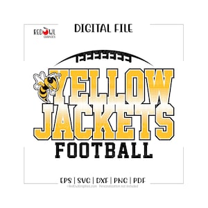 Yellow Jacket Football svg, Yellowjacket, Football svg, Yellow Jacket, Yellow Jackets, Football png, svg, dxf, eps, png, pdf, Mamá, Papá, Entrenador