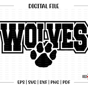 Wolves svg, Wolves, Wolf, Mascot, School, svg, dxf, eps, png, pdf, sublimation, cut file, htv, vector, digital, clipart, design