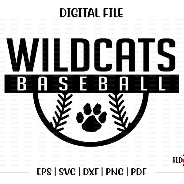 Baseball svg, Wildcat Baseball svg, Wildcat, Wildcats, Baseball, svg, dxf, eps, png, pdf, sublimation, cut file, htv, clipart, digital