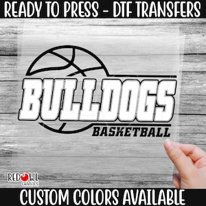 Ready To Press, Bulldog, Basketball, Bulldogs DTF, Custom DTF Transfer, Heat Transfer, DTF, Bulldogs Transfer, Direct To Film