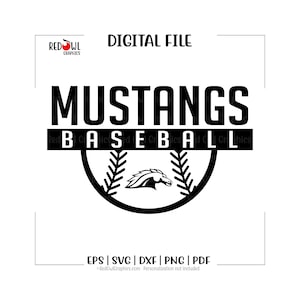 Baseball svg, Mustang Baseball svg, Mustang, Mustang, Baseball, svg, dxf, eps,png,pdf,sublimation,cut file,htv,vector,digital,clipart,design