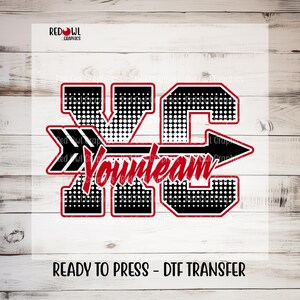 Cross Country Transfer, Ready to Press, CC, XC, Custom DTF Transfer, Heat Transfer, Direct To Film, Any Team