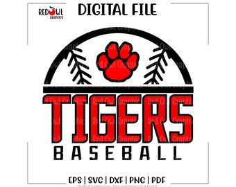Baseball svg, Tiger Baseball svg, Tiger, Tigers, Baseball, svg, dxf, eps, png, pdf, sublimation, cut file, htv, vector, Mom, Dad, Coach