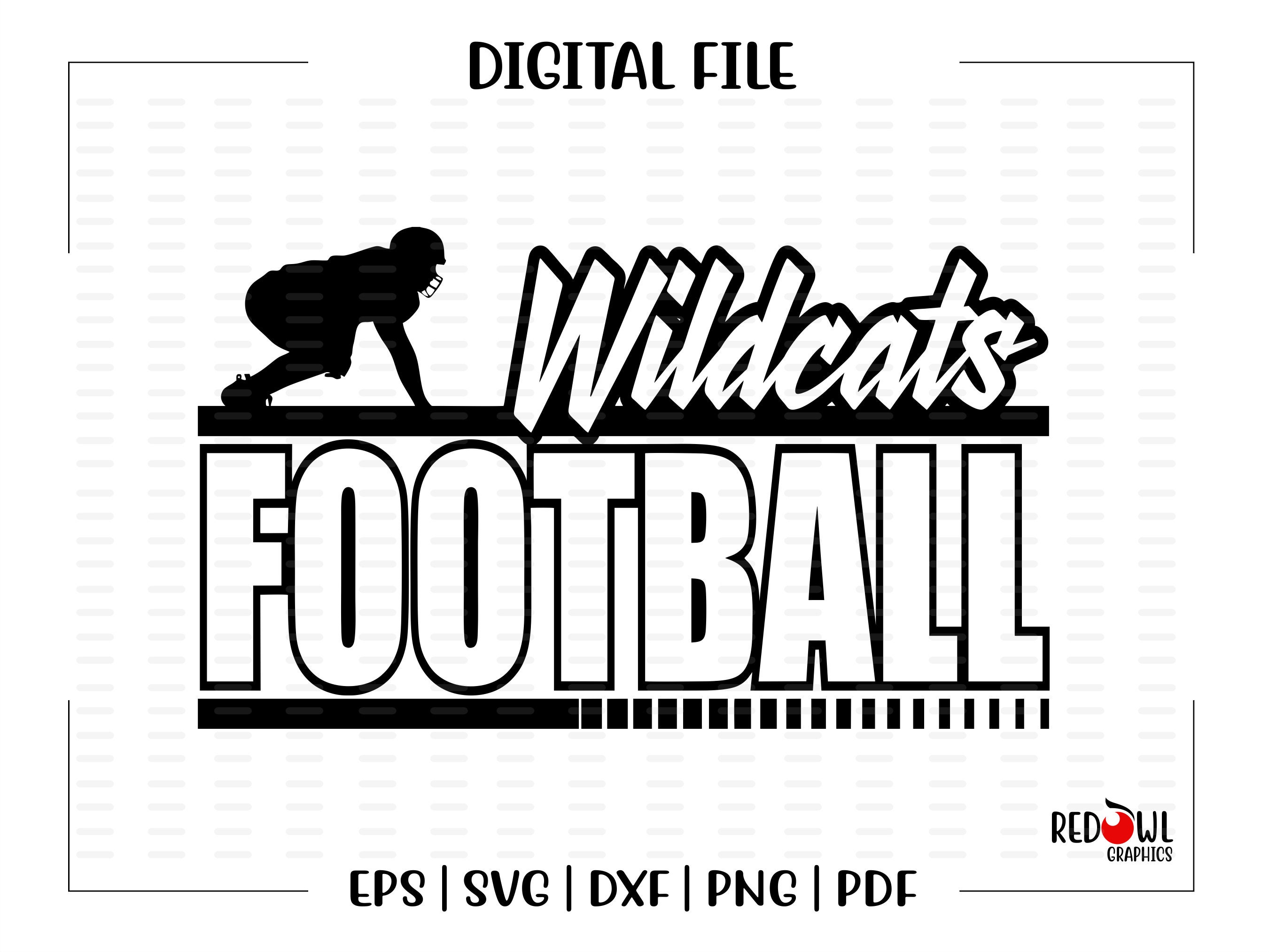Football Svg Wildcat Football Svg Wildcat Wildcats Etsy