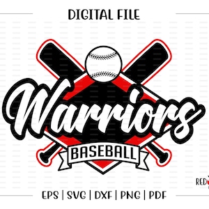 Baseball svg, Warrior Baseball svg, Warrior, Warriors, Baseball, svg, dxf, eps, png, pdf, sublimation, cut file, htv, vector, digital