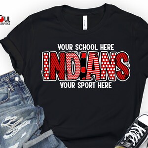 Camisa india, camiseta india, indio, camiseta, sudadera, cuello redondo, sudadera con capucha, sudadera india, camisa de los indios, mamá, papá, profesor, entrenador imagen 2