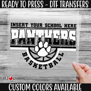Ready To Press, Panther, Basketball, Panthers, Paw, Custom DTF Transfer,Heat Transfer,Panthers DTF,DTF,Panthers Transfer, Direct To Film