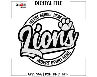 Lion svg, Lions svg, Lion, clipart, design, svg, dxf, eps, png, pdf, sublimation, cut file, htv, vector, digital, Cute Lions Design, Image