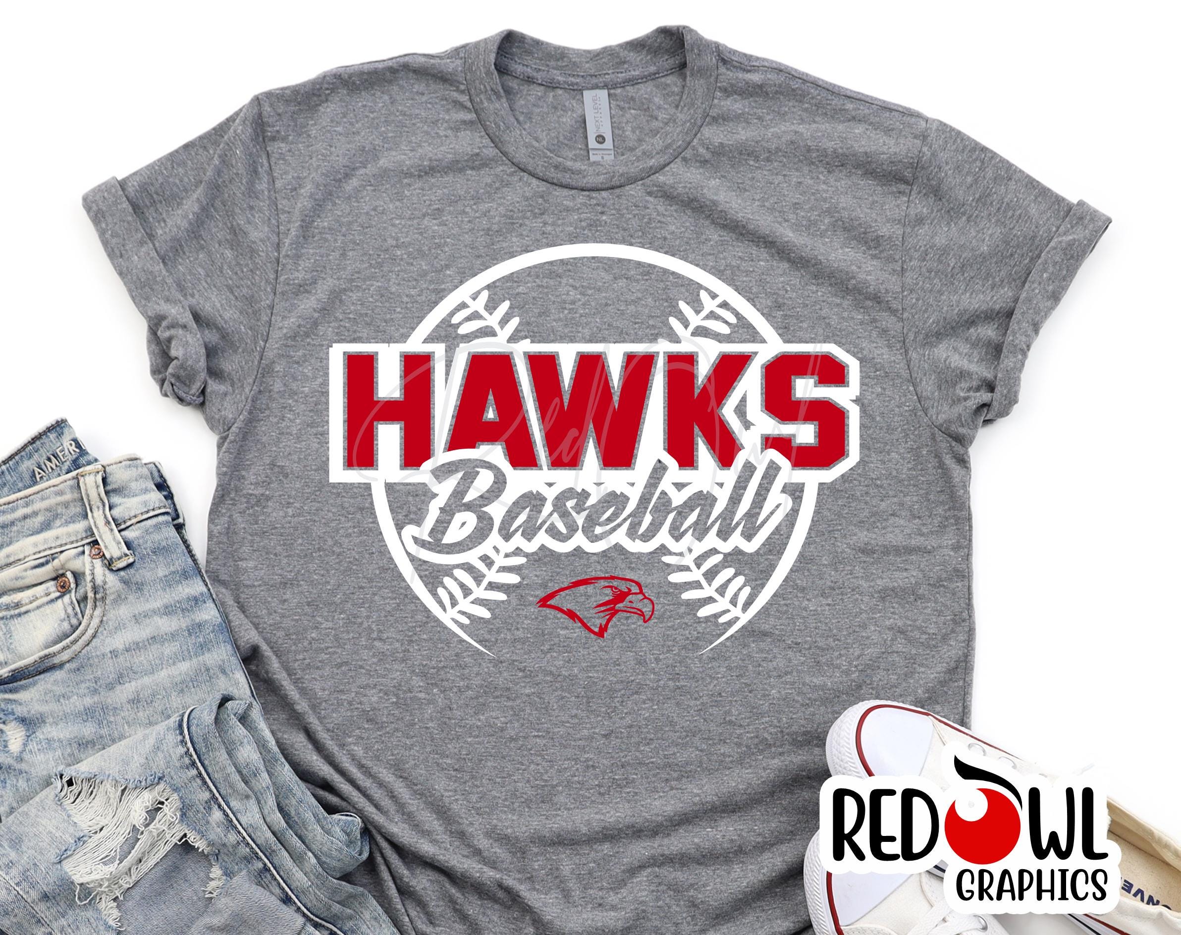 Hawks Baseball Shirt, Baseball T-shirt, Baseball, Hawks, T-shirt