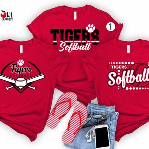 Softball shirt, Tiger Shirt, Tiger, Softball, T-Shirt, Sweatshirt, Hoodie, Hooded, Crewneck, Softball Sweatshirt, Mom, Dad, Coach