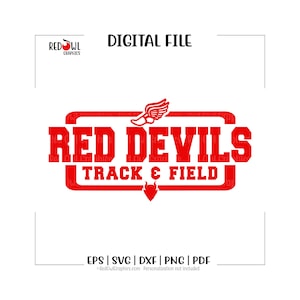 Track svg, Red Devil Track svg, Red Devil, Devil, Track, Field, svg, dxf, eps, png, pdf, sublimation, cut file, Mom,Dad,Coach
