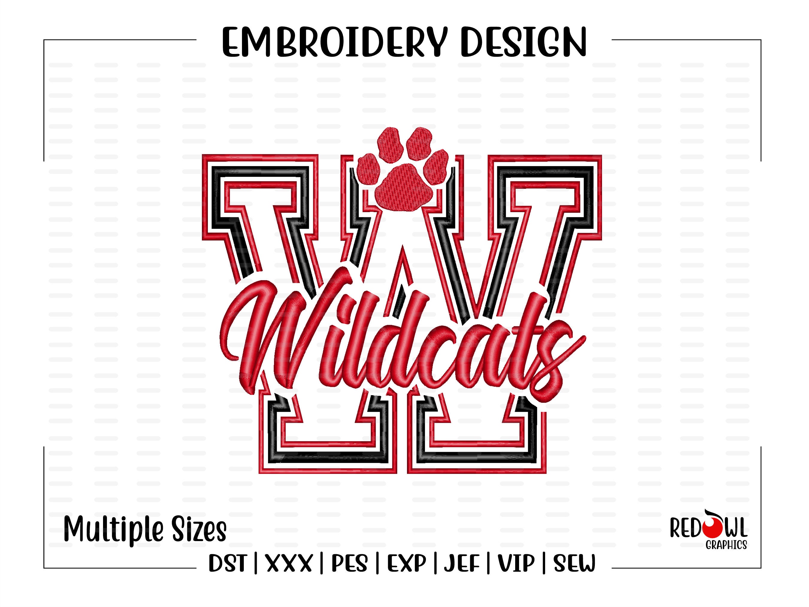 Wildcat, Wildcats, Embroidery Design, Mascot, School, Wildcat Embroidery,  Embroidery, Machine, Design, Dst, Xxx, Pes, Exp, Jef, Vip, Sew - Etsy