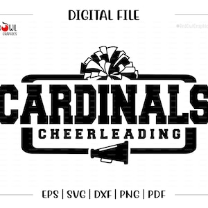 Cheerleader svg, Cheer svg, Cardinal, Cardinals, Cheer, Cheerleading, svg, dxf, eps, png, pdf, sublimation, cut file, htv, vector, digital