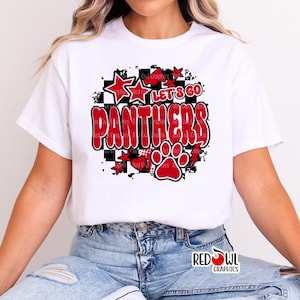 Personalized Panther T-Shirt, Sticker, Panther, Shirt, T-Shirt, Shirt, Tee,School Spirit,Mascot, Baseball, Softball, Football, Track,Cheer