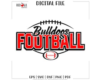 Football svg, Bulldog Football svg, Bulldog, Bulldogs, Football, Bulldog Football, svg, dxf, eps, png, pdf, sublimation, cut file, htv