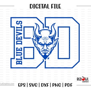 Blue Devil svg, Devils svg, Blue Devil, Blue Devils, Devil, svg, dxf, eps, png, pdf, sublimation, cut file, htv, vector, digital