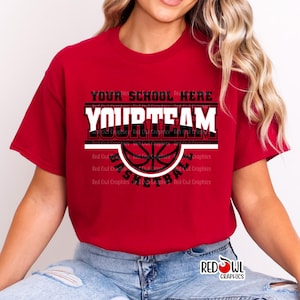 Personalized Basketball Shirt, Any Team, Team Mascot, School Spirit, T-Shirt, Sweatshirt, Hoodie, Hooded, Crewneck, Mom, Dad, Coach