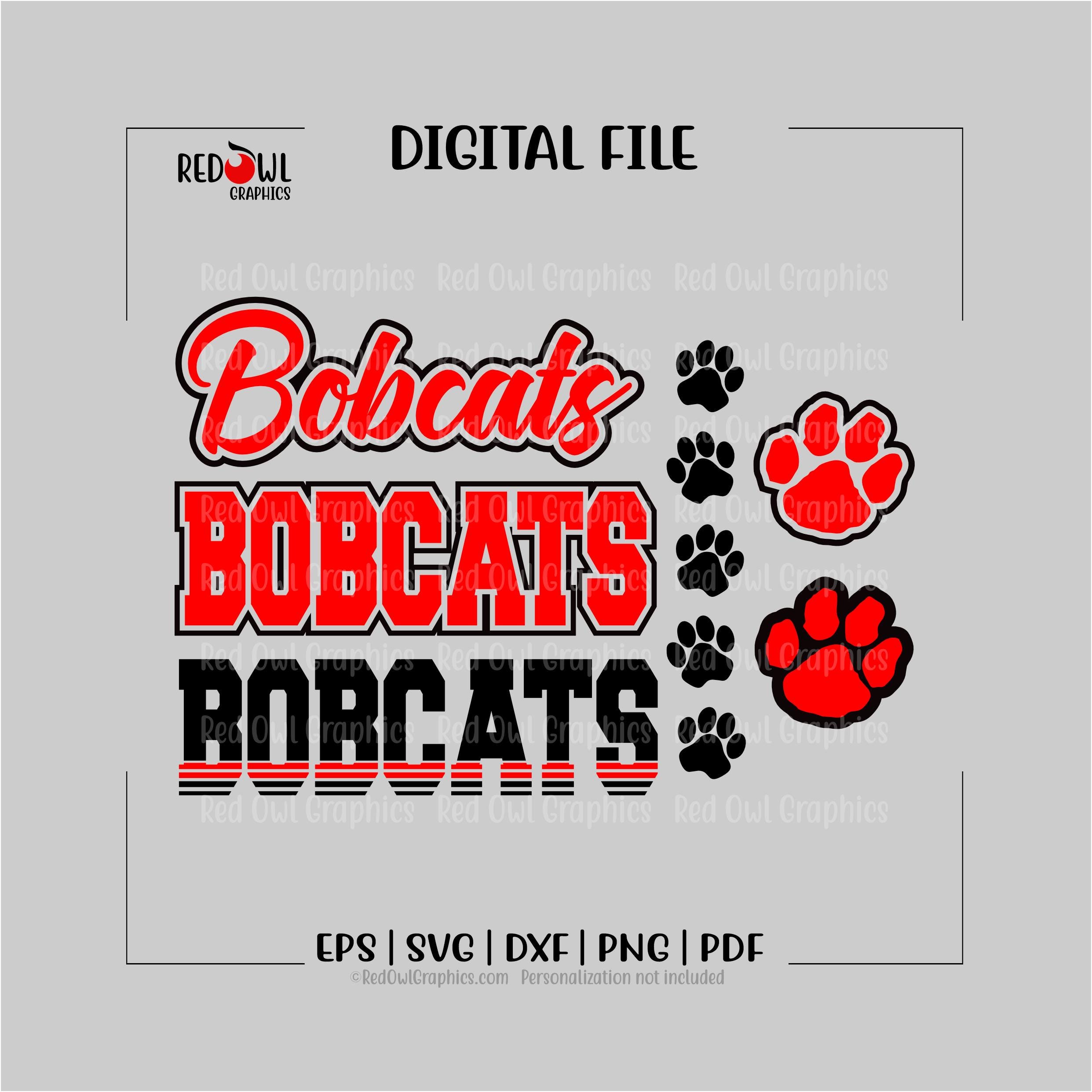 Bobcats Svg, Bundle, Team Mascot, Script, School, Teacher, Mom, Dad ...