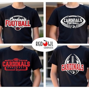 Cardinals Football T-Shirt, Football shirt, Cardinals Sticker, Cardinal, Football,T-Shirt,Shirt, School Spirit, Gift for Football, Mom, Dad