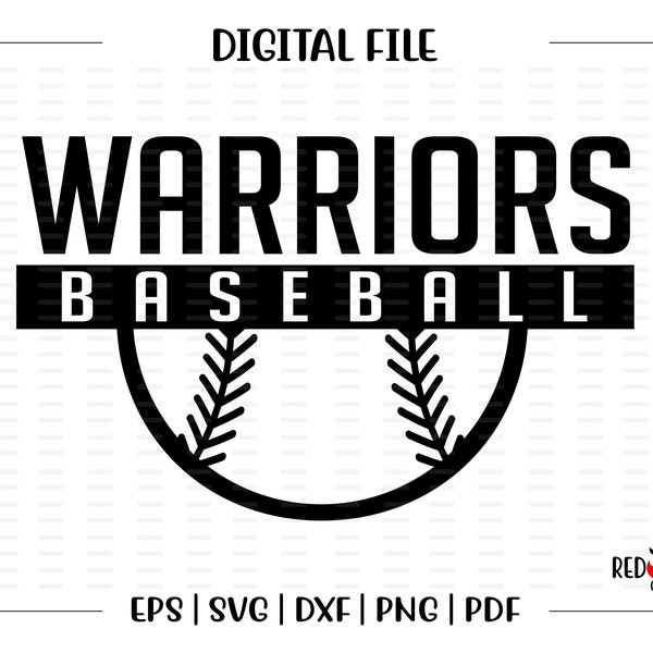 Baseball svg, Warrior Baseball svg, Warrior, Warriors, Baseball, svg, dxf, eps, png, pdf, sublimation, cut file, htv, vector,digital,clipart