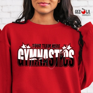 Gymnastics Shirt, Personalized Gymnastics Shirt, Any Team, T-Shirt, Sweatshirt, Hoodie, Hooded, Crewneck, Mom, Dad,Coach,Gift For Gymnastics
