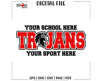 Trojan svg, Trojans svg, Trojan, Trojans, Mascot, School, svg, dxf, eps, png, pdf, sublimation, cut file, htv