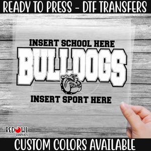 Ready To Press, Bulldog, Bulldogs DTF, Custom DTF Transfer, Heat Transfer, DTF, Bulldogs Transfer, Direct To Film