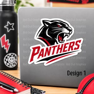 Personalized Panther Sticker, Mascot, School, Spirit, Panther, Paw, Football,Baseball,Decal, Water bottle, Laptop, Car, Window, Waterproof