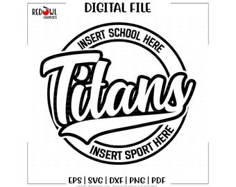 Titan svg, Titans svg, Titan, Titans, Mascot, School, svg, dxf, eps, png, pdf, sublimation, cut file, htv, vector, digital, clipart, design
