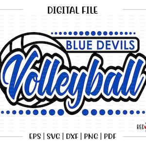 Volleyball svg, Blue Devil Volleyball svg, Blue, Devil, Volleyball, svg, dxf, eps, png, pdf, sublimation, cut file, htv, vector, digital