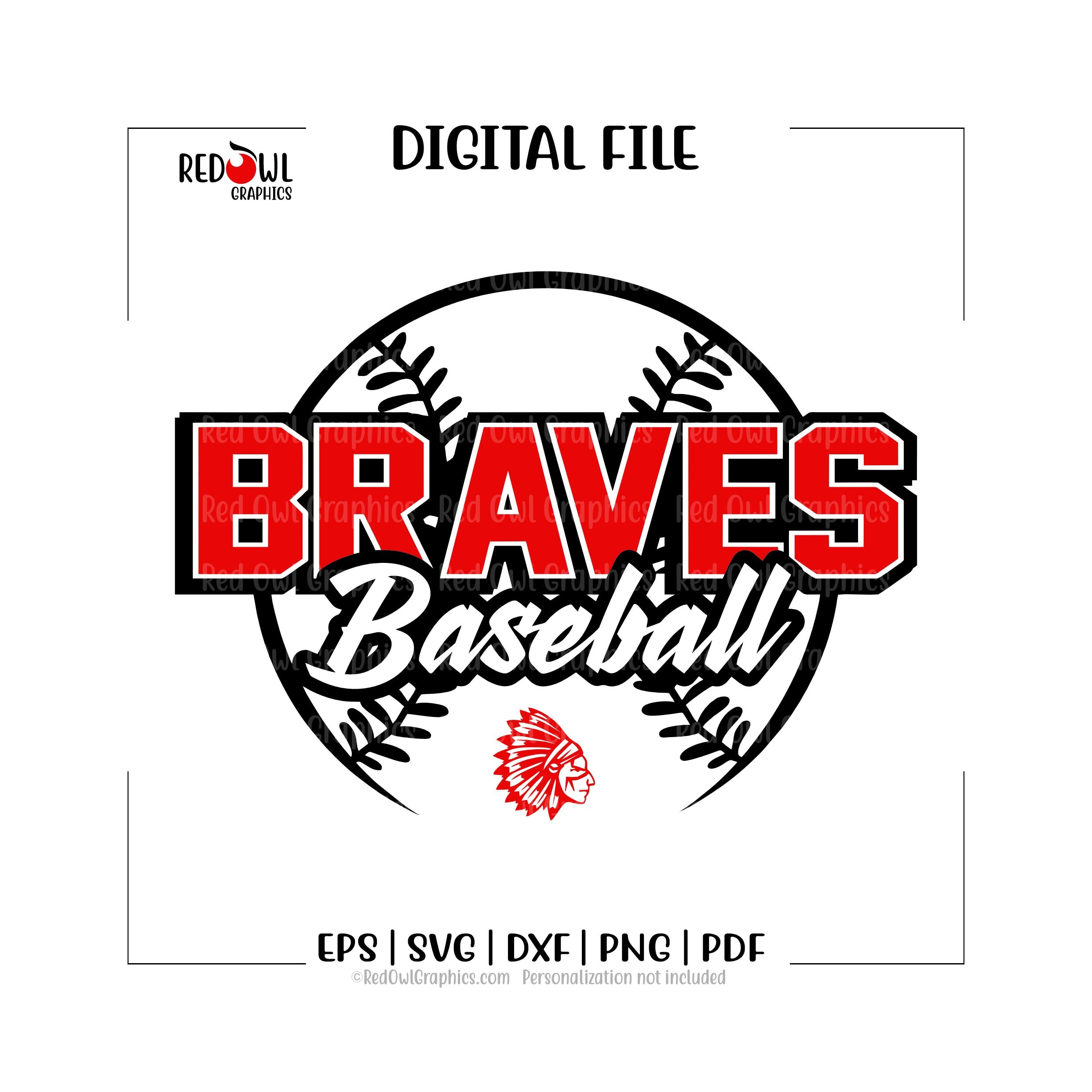 Baseball Svg, Braves Baseball Svg, Braves, Brave, Baseball, Svg, Dxf ...