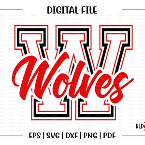Wolves svg, Wolves, Wolf, Mascot, School, svg, dxf, eps, png, pdf, sublimation, cut file, htv, vector, digital, clipart, design