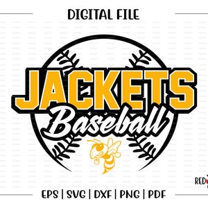Baseball svg, Giacca Baseball, Yellowjacket, baseball, giacca, giacche, svg, dxf, eps, png, pdf, sublimazione, file di taglio, htv, vettore