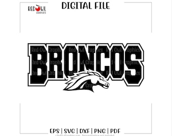 Bronco svg, Broncos svg, Bronco, Broncos, clipart, design, Mascot, svg, dxf, eps, png, pdf, sublimation, cut file, htv, vector, digital