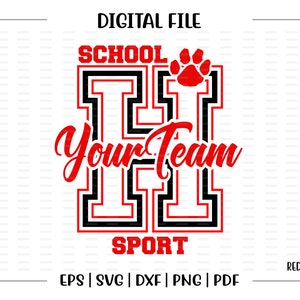 Custom, Personalized, School, Team, Mascot, svg, dxf, eps, png, pdf, sublimation